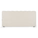Queen Harris - Modern Off-White Fabric Bed
