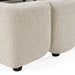 Queen Harris - Modern Off-White Fabric Bed