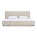 Queen Harris - Modern Off-White Fabric Bed