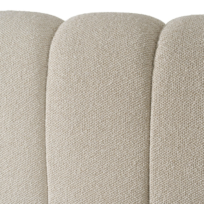 Harris - Modern Off-White Fabric Bed