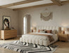 Harris - Modern Off-White Fabric Bed