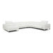 Hawkey - Contemporary White Full Leather U Shaped Left Facing Sectional Sofa