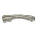 Hawkey - Contemporary Light Grey Leather LAF Chaise Sectional Sofa