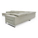 Hawkey - Contemporary Light Grey Leather LAF Chaise Sectional Sofa