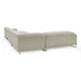 Hawkey - Contemporary Light Grey Leather LAF Chaise Sectional Sofa