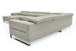 Hawkey - Contemporary Light Grey Leather LAF Chaise Sectional Sofa