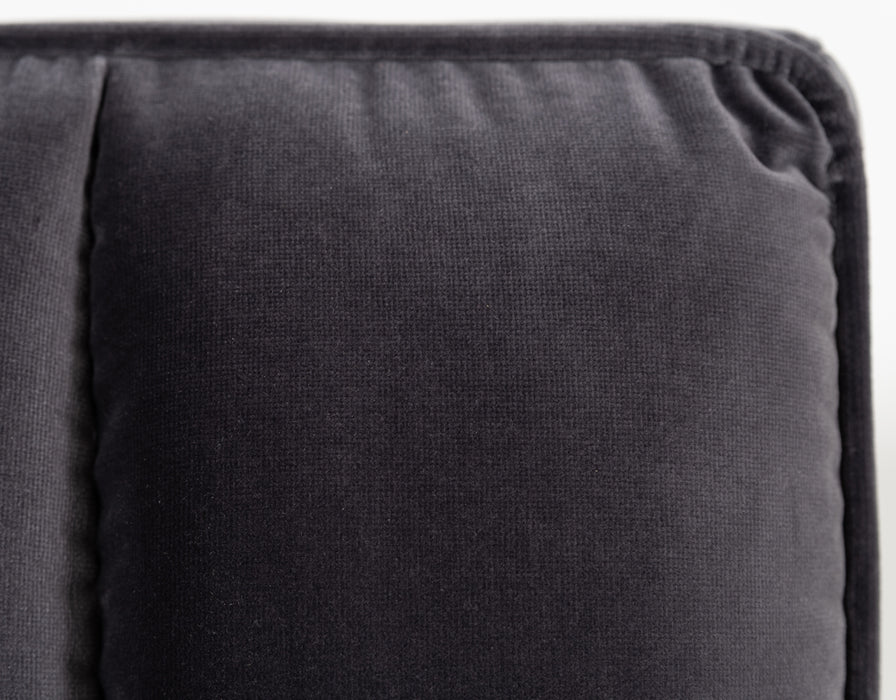 Hemlock - Modern Dark Grey Velvet Bed