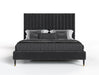 Hemlock - Modern Dark Grey Velvet Bed