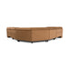 Horton - Modern Brown Fabric Sectional Sofa w/ 3 Recliners