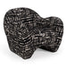 Hurd - Modern Black + Beige Pattern Fabric Accent Chair