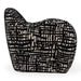 Hurd - Modern Black + Beige Pattern Fabric Accent Chair