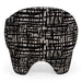 Hurd - Modern Black + Beige Pattern Fabric Accent Chair