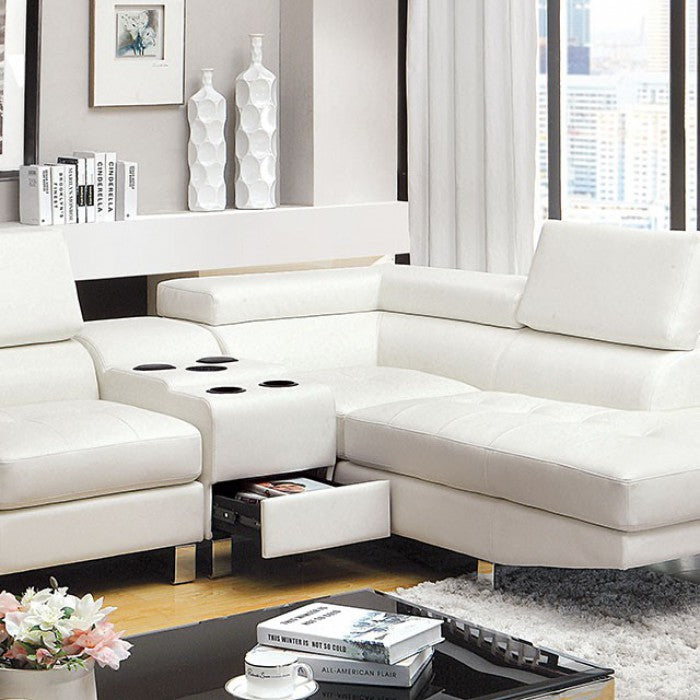 Canyon Sectional - White Contemporary Sectional | NorCal Furniture Santa Clara CA