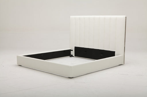 Valhalla - Contemporary White Fabric Q Bed
