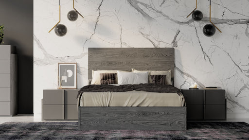 Lucia - Full Size Italian Modern Matte Grey / Elm Grey Bed