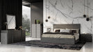 Eastern King Lucia - Italian Modern Matte Grey / Elm Grey Bedroom Set