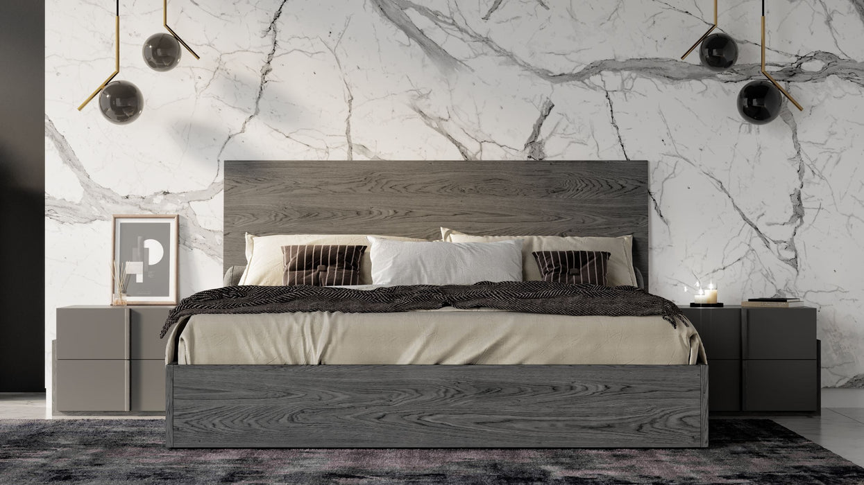 Full Lucia - Italian Modern Matte Grey / Elm Grey Bedroom Set