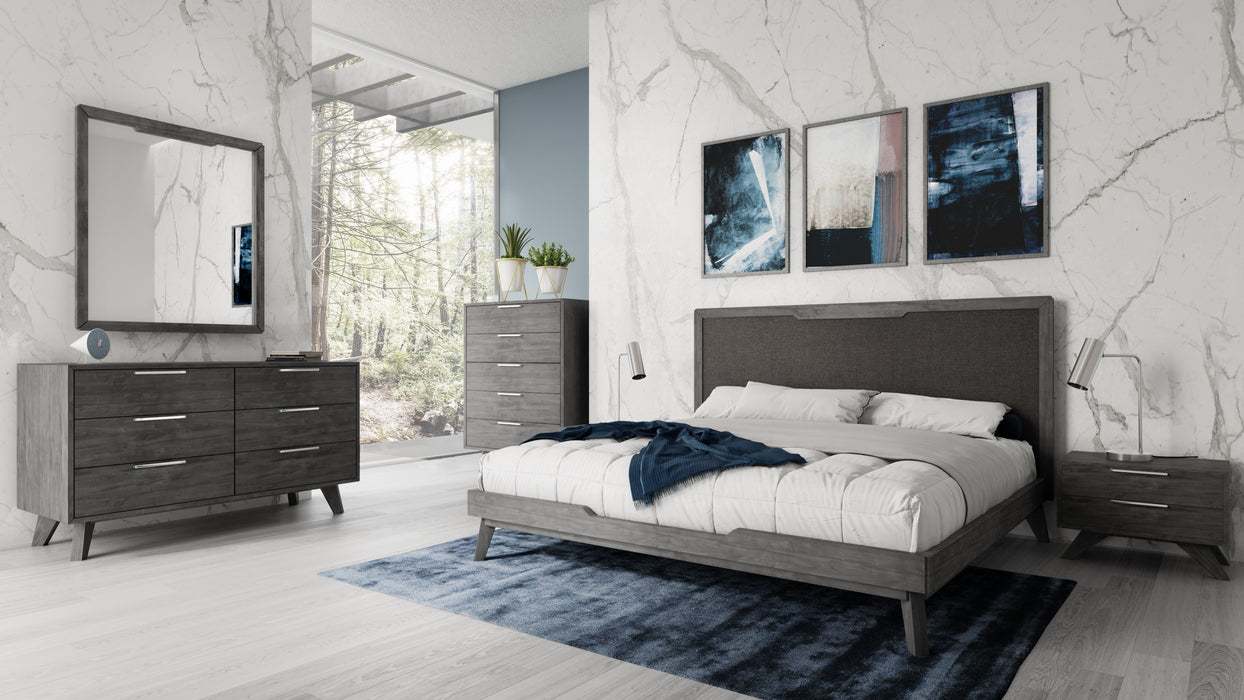 Soria Modern Grey Wash Mirror