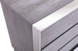 Arlene Modern Grey Elm & Stainless Steel Bedroom Set