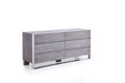 Arlene Modern Grey Elm & Stainless Steel Bedroom Set