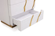 Aspen Modern White & Gold Chest