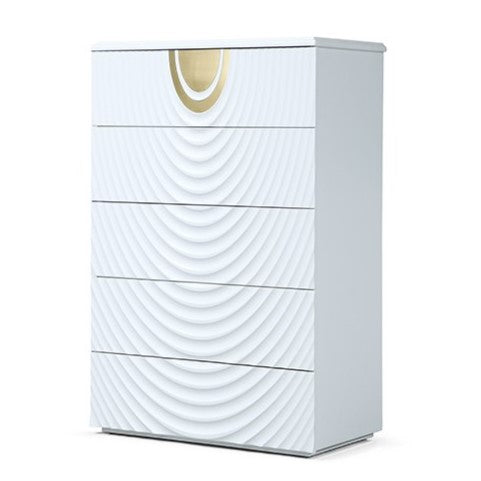 J1869-5H - White + Gold Chest