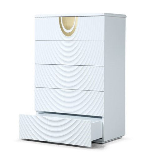 J1869-5H - White + Gold Chest