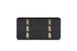 Token Modern Black & Gold 4-Piece Bedroom Set