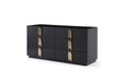 Token Modern Black & Gold Bedroom Set