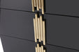 Token Modern Black & Gold 4-Piece Bedroom Set