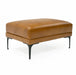Jacoba - Modern Camel Leather Rectangular Ottoman