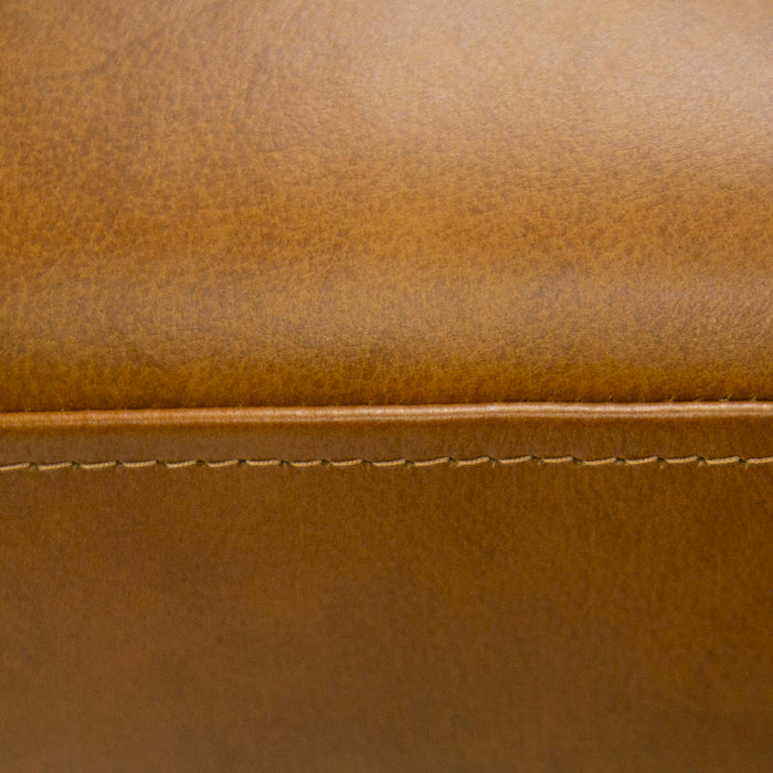 Jacoba - Modern Camel Leather Rectangular Ottoman