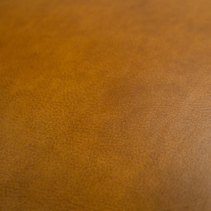 Jacoba - Modern Camel Leather Rectangular Ottoman