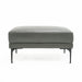 Jacoba - Modern Dark Grey Leather Rectangular Ottoman