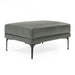 Jacoba - Modern Dark Grey Leather Rectangular Ottoman