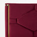 Eastern King Janet - Modern Red Velvet + Gold Bed