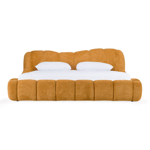 Eastern King Janine - Modern Camel Fabric Bed