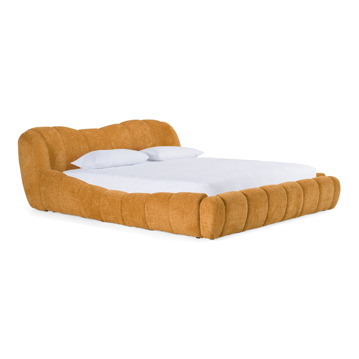 Eastern King Janine - Modern Camel Fabric Bed