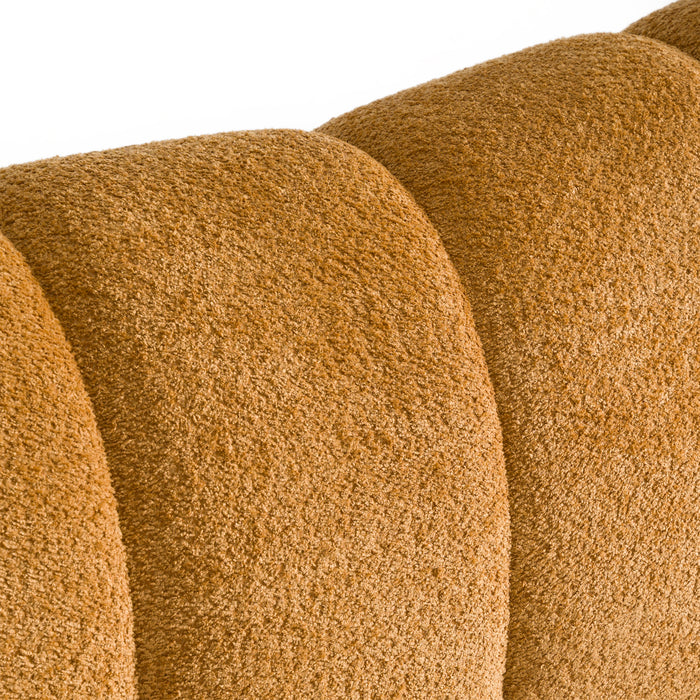 Eastern King Janine - Modern Camel Fabric Bed
