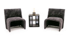Modern Jarvis Accent Dark Grey Fabric Chair