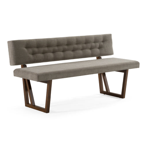 Jordan Modern Grey & Walnut Dining Bench