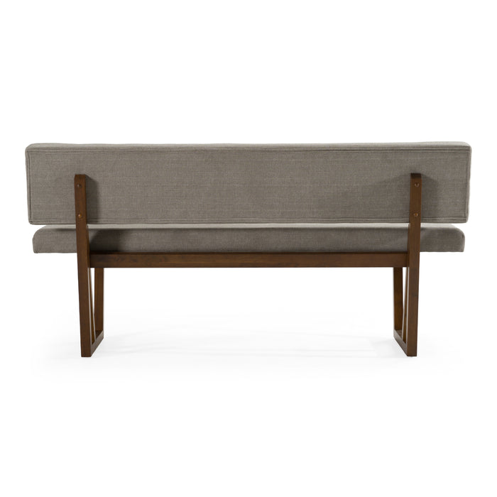 Jordan Modern Grey & Walnut Dining Bench