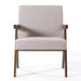 Joseline - Modern Beige Fabric + Walnut Accent Chair (Set of 2)