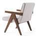Joseline - Modern Beige Fabric + Walnut Accent Chair (Set of 2)