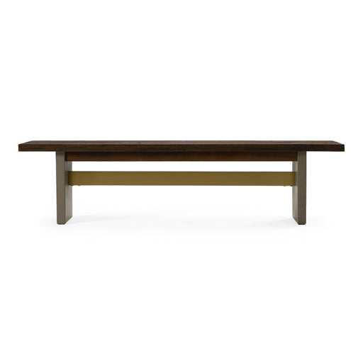 June - Modern Dark Grey Concrete & Walnut Dining Bench