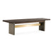 June - Modern Dark Grey Concrete & Walnut Dining Bench