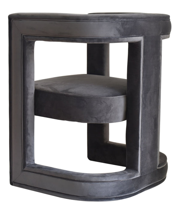 Kendra - Dark Grey Fabric Accent Chair