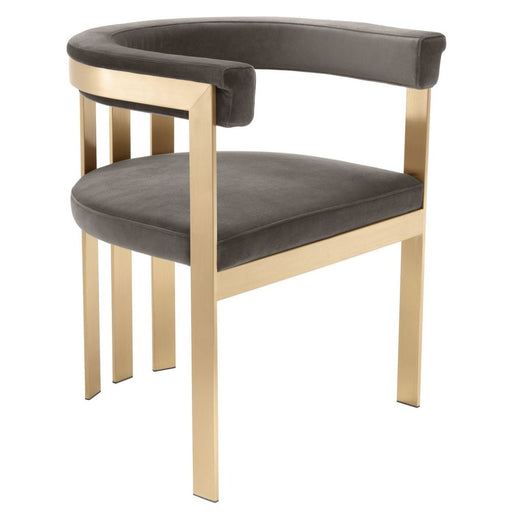 Kersey - Glam Grey Velvet Accent Chair
