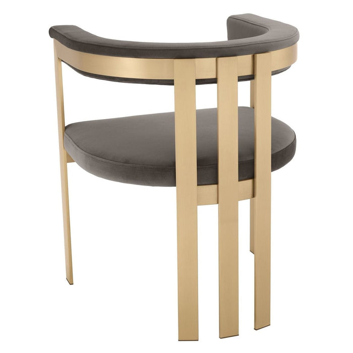 Kersey - Glam Grey Velvet Accent Chair