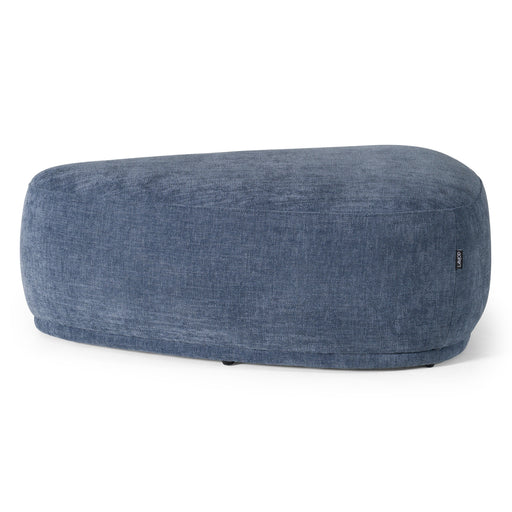 Kinsey - Modern Blue Large River Rock Ottoman